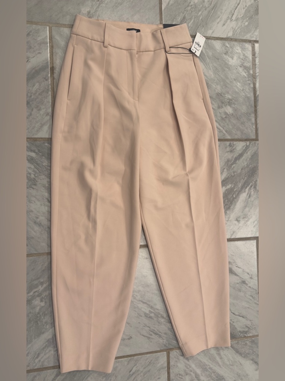 NWT Express Women Beige Stylist Super High Rise Pants Size 2 Short Originally$69